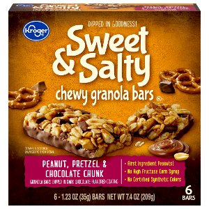 Save $0.50 on Kroger Sweet & Salty or High Fiber Chewy Granola Bars