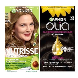 Save $4.00 on 2 Garnier® Nutrisse®, Color Reviver or Olia® haircolor products