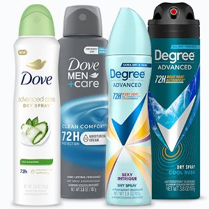 Save $4.00 on 2 Degree®, Dove® or Dove Men+Care ® Antiperspirant products