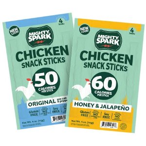 Save $1.00 on Mighty Spark’s Chicken Snack Sticks