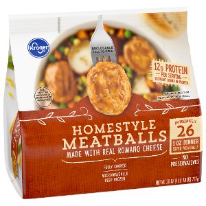 Save $1.00 on Kroger Fully Cooked Microwaveable Frozen Meatballs