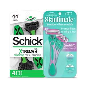 Save $4.00 on Schick® Men's or Women's or Skintimate Disposable Razor Pack