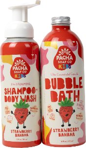 Save $2.00 on a Pacha Soap Co Kids Bubble Bath or 2-in-1 Shampoo + Body Wash