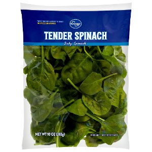 Save $0.50 on Kroger Tender Spinach Bag