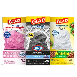 Save $1.75 on Glad® drawstring: ForceFlex MaxStrength or Glad ForceFlex, OR Large Trash Bags