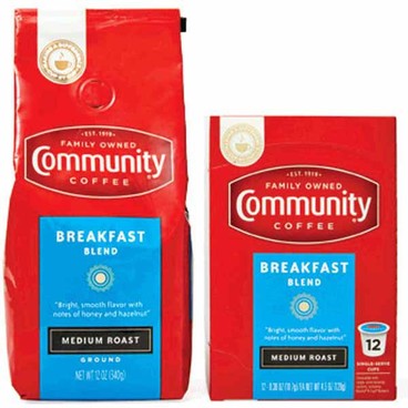 Community CoffeeBuy 1 Get 1 FREEFree item of equal or lesser price. 
Ground, 12-oz bag, or Single-Serve Cups, 12-ct. box