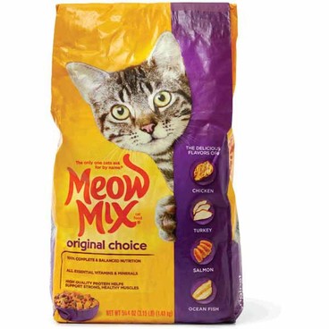 Meow Mix Cat FoodBuy 1 Get 1 FREEFree item of equal or lesser price.
3 or 3.15-lb bag