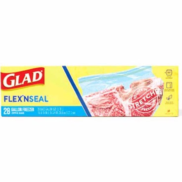 Glad Flex'N Seal Zipper BagsBuy 1 Get 1 FREEFree item of equal or lesser price.
Freezer or Storage, 28 to 38-ct. box or Sandwich, 100-ct. box; or Press'N Seal or Cling Wrap, 70 or 200-sq ft box