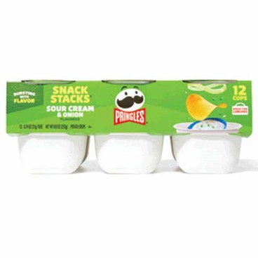 Pringles Snack StacksBuy 1 Get 1 FREEFree item of equal or lesser price. 
Original or Sour Cream & Onion, 12-pk. 8.04 or 8.88-oz pkg.