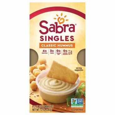 Sabra Hummus SinglesBuy 1 Get 1 FreeFree item of equal or lesser price.
6-pk. 2-oz pkg.