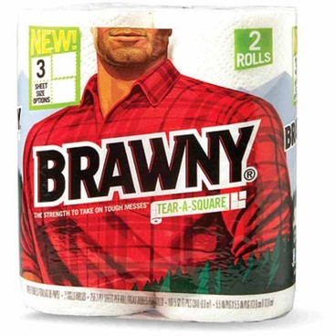 Brawny Paper TowelsBuy 1 Get 1 FREEFree item of equal or lesser price.
Double Rolls, 2-roll or Mega Roll, 1-roll pkg.