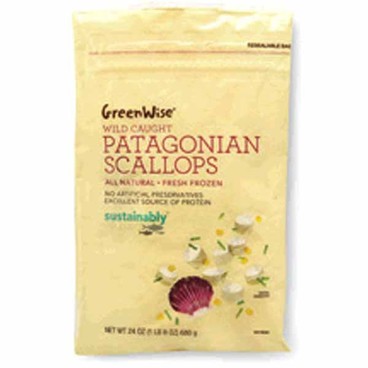 GreenWise Patagonian ScallopsBuy 1 Get 1 FREEFree item of equal or lesser price. 
Wild, Sustainably Sourced, Frozen, 24-oz pkg.