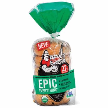 Dave's Killer Bread Organic Breakfast BagelsBuy 1 Get 1 FREEFree item of equal or lesser price.
Or English Muffins, Snack Bars, or Epic Everything or Raisin the Roof Bread, 7 to 18-oz pkg.