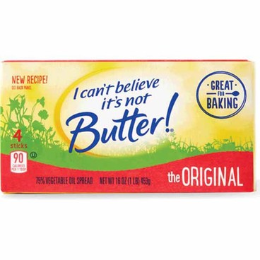 I Can't Believe It's Not Butter! SpreadBuy 1 Get 1 FREEFree item of equal or lesser price. 
15 or 16-oz pkg. or Spray, 8-oz bot.; or Brummel & Brown Spread With Yogurt, 15-oz tub