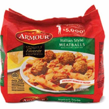 Armour MeatballsBuy 1 Get 1 FREEFree item of equal or lesser price.  
Sold Frozen, 11 to 25-oz pkg.; or Rosina Meatballs, 20 to 26-oz pkg.