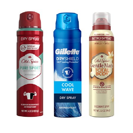 Save $3.00 on ONE (1) Old Spice Total Body Deodorant 3.5 oz OR Old Spice or Gillette Dry Spray 4.3 oz (excludes trial/travel size)