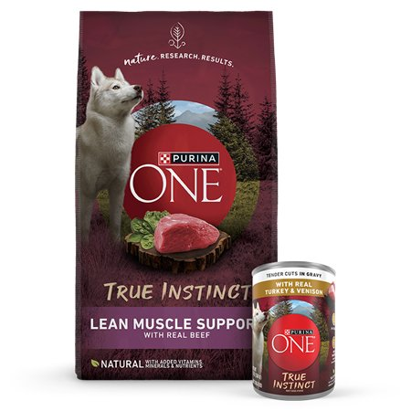 Buy ONE (1) Purina One® True Instinct Dry Dog Food, Get ONE (1) FREE Purina ONE Wet Dog Food Can