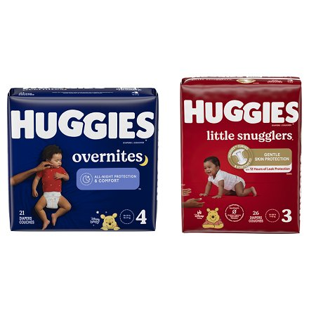 Save $2.25 on any ONE (1) Package of HUGGIES® Diapers (13- 88 ct)