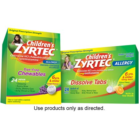 Save $5.00 on any ONE (1) Children's ZYRTEC® product (Excludes trial & travel sizes)