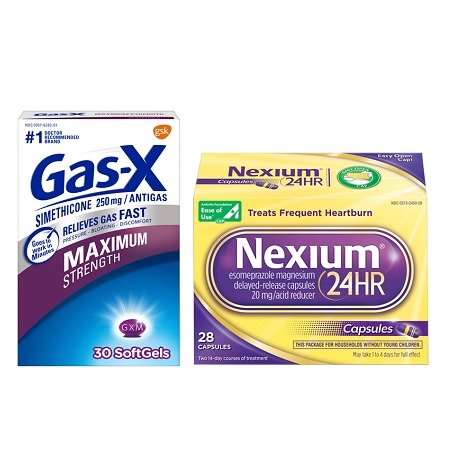 Save $2.00 on any ONE (1) Gas-X 30 ct or larger, or Nexium 28 ct or larger