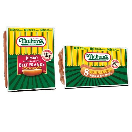 Save $2.00 on any TWO (2) packs of Nathan's Famous Franks products