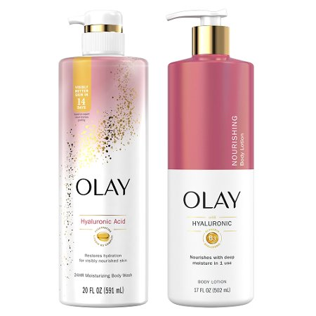 Save $3.00 on TWO Olay 17.9oz Body Wash, 20oz Body Wash, 26oz Body Wash and Hand & Body Lotion (excludes Indulgent Moisture Body Wash and trial/travel