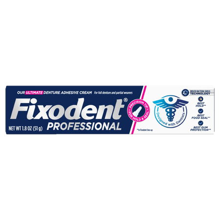 Save $1.00 on ONE FIXODENT ADHESIVE 1.4 oz or larger (excludes Multi-Packs and trial/travel size).