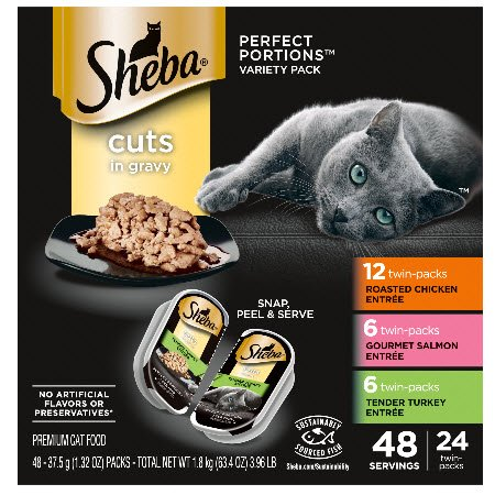 Save $5.00 on ONE (1) SHEBA® Perfect Portions™ Premium Cat Food 24ct. Multipack