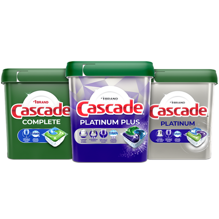 Save $2.00 on ONE Cascade ActionPacs Dishwasher Detergent Tubs OR ONE Platinum Plus 22 ct Bag (excludes Cascade Action Pacs52ct or larger and trial/tr