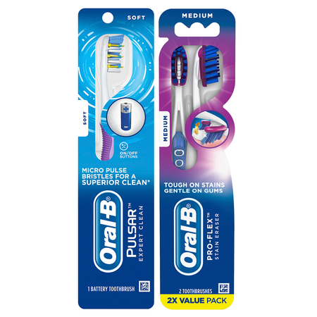 Save $1.00 on ONE Oral-B Adult Manual Toothbrushes (excludes Healthy Clean 1ct, Bright and Clean 1ct, Daily Clean 1ct, Complete 1ct and trial/travel s