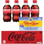 Save $4.00 on Coke Bottles 8-Pack, Cans 12-Pack or Topo Chico Sparkling Water 8-Pack