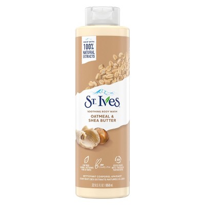 10% off 22-fl oz. St. Ives plant-based natural body wash soap