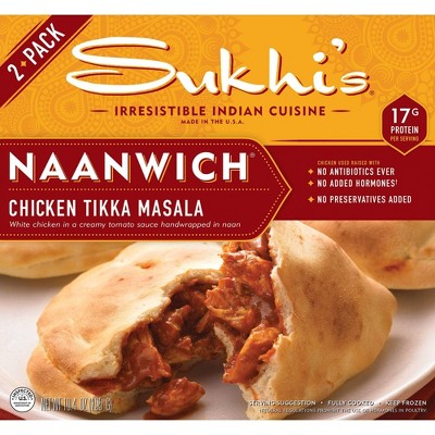 15% off 10.4-oz. 2-ct. Sukhi's frozen chicken tikka masala naanwich