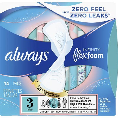 Save $2.00 ONE Always Radiant, Infinity or Pure Cotton Pads (10-18 ct) (excludes Always Pure Cotton 18 ct, Always Radiant 18 ct, Always Maxi, Always Ultra Thin, Always Liners, Always ZZZ and Always Discreet).
