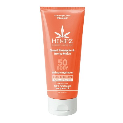 20% off 6-oz. Hempz sweet pineapple & honey melon herbal body sunscreen