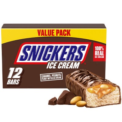 15% off 12-ct. Snickers or Twix frozen ice cream bars