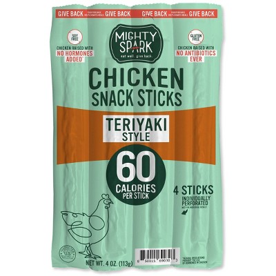 20% off 4-ct. 4oz. Mighty Spark chicken snack sticks- teriyaki , honey & jalapeno