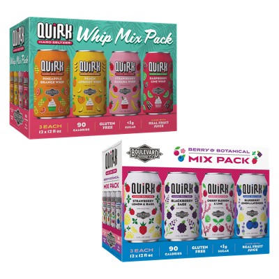 Earn a $3.00 rebate on the purchase of any ONE (1) Quirk Hard Seltzer 12-pack.
A rebate from BYBE will be sent to the email associated with your account. Maximum of four eligible rebates.