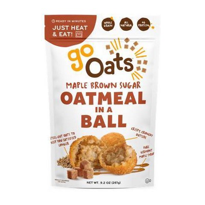 15% off 9.2-oz. 9-ct. GoOats frozen maple brown sugar & blueberry oatmeal in a ball