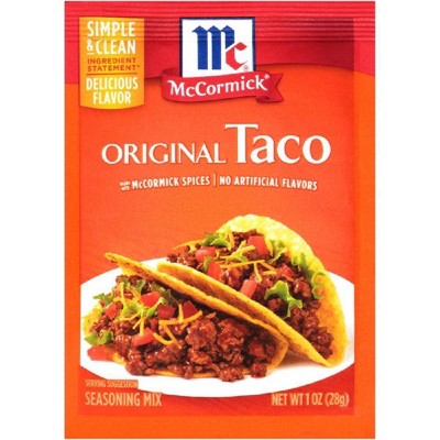 Save 25% on McCormick Original taco seasoning mix