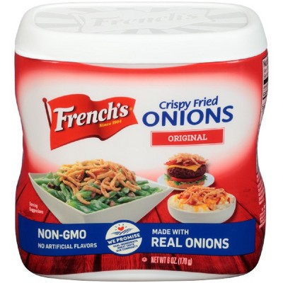 15% of  2.8 & 6-oz. French's original french & crispy fried onions