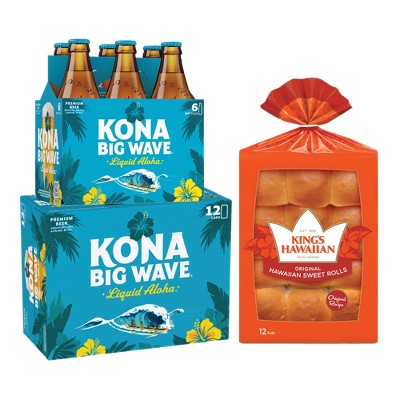 Earn a $5.00 rebate on the combined purchase of ONE (1) Kona Big Wave 6-pack or larger and ONE (1) King’s Hawaiian Slider Rolls, Hot Dog Buns, or Hamburger Buns.
A rebate from BYBE will be sent to the email associated with your account. Maximum of two eligible rebates.