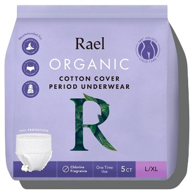 15% off Rael organic pads & disposable period underwear