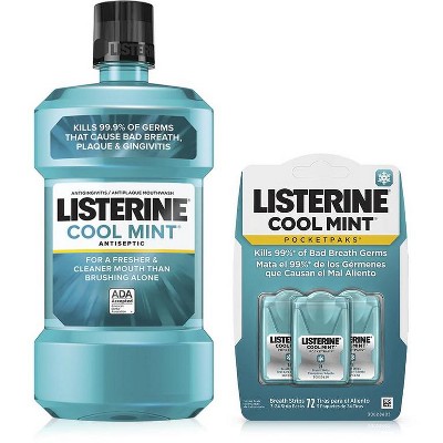 Save $1.00 on any ONE (1) LISTERINE® Mouthwash product (500 mL or larger), POCKETPAKS® product (72ct. or larger) or POCKETMIST® product (2ct. or larger) (Excludes LISTERINE Clinical Solutions)