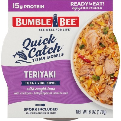Save 15% on select Bumble Bee Quick Catch rice tuna bowls