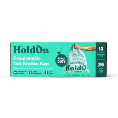 30% off 25 & 30-ct. HoldOn compostable small space trash bags