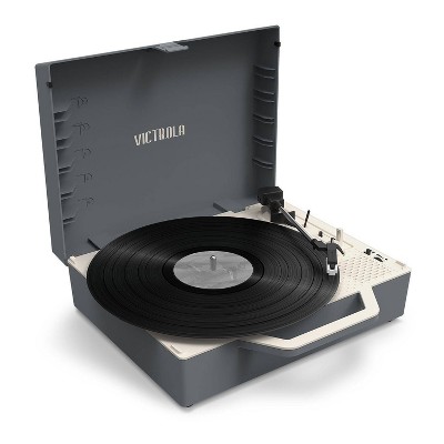 $89.99 price on Victrola - Re-Spin Sustainable Bluetooth Suitcase Record Player - Gray