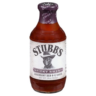 Save 15% on Stubb's sticky sweet BBQ sauce 18-oz.