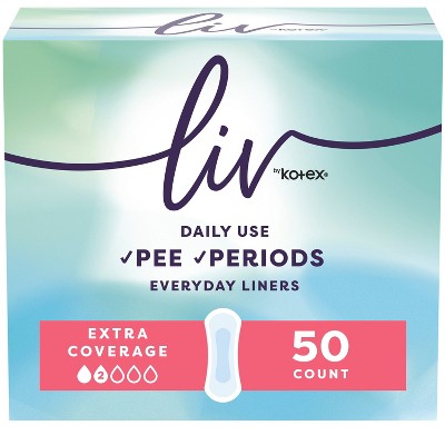 10% off Liv by Kotex period & pee liners & pads