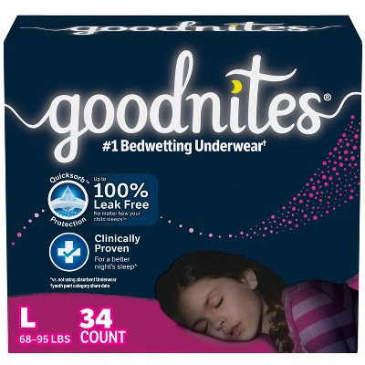 Buy 2, get $10 Target GiftCard on select Goodnites nighttime bedwetting underwear